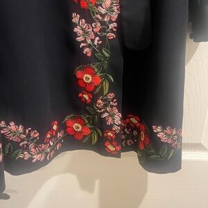 Ted Baker Size 4 = US Suze 10 Elegant Navy blue Floral Dress